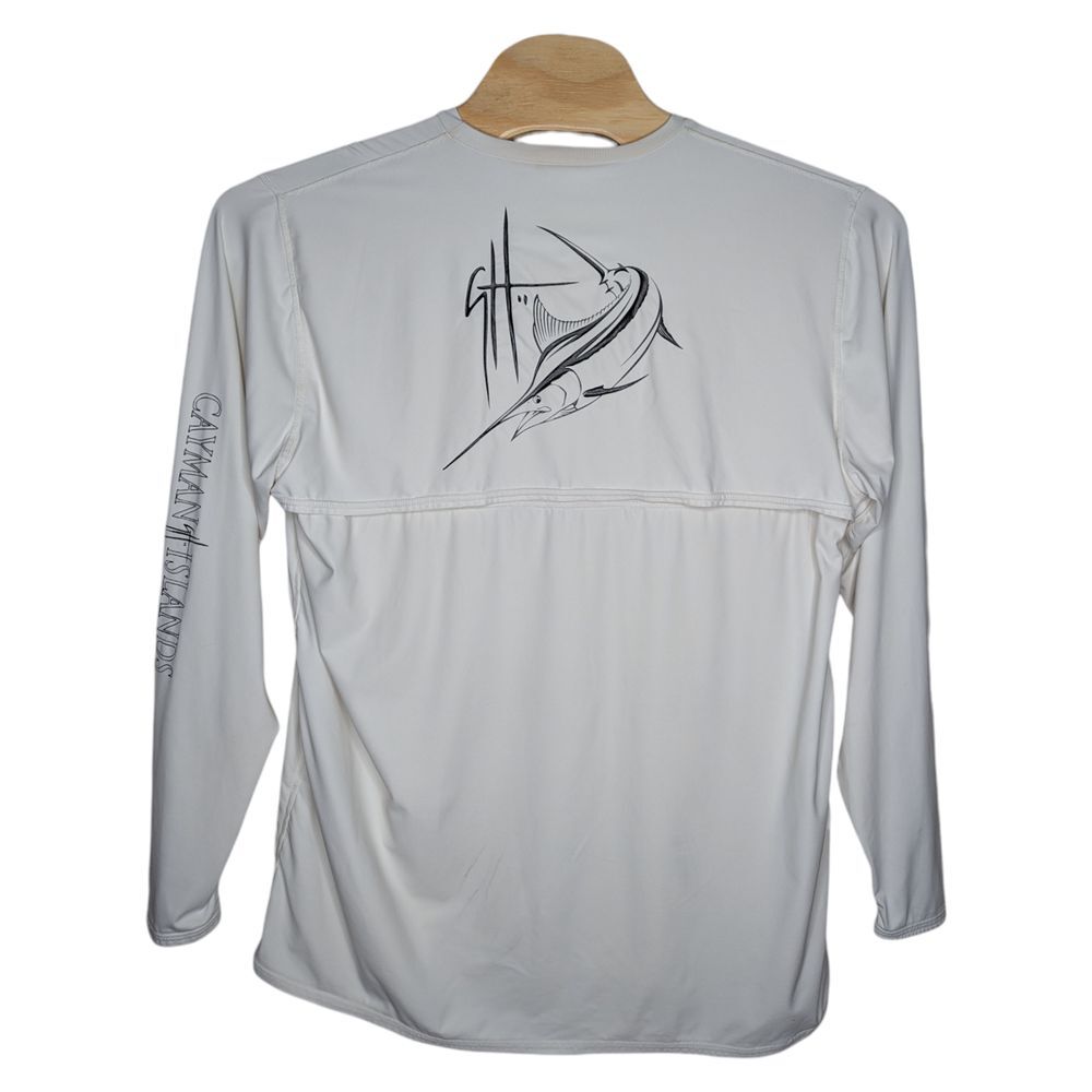 Guy Harvey Cayman Islands Shirt XL Performance Fishing Vented‎ Long Sleeve Top